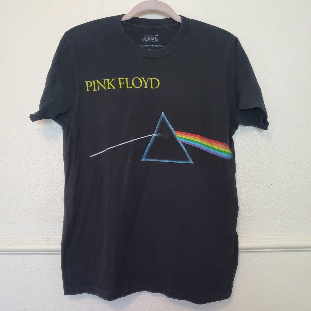 Pink Floyd Dark Side of the Moon Graphic T-Shirt Black Short Sleeve Medium